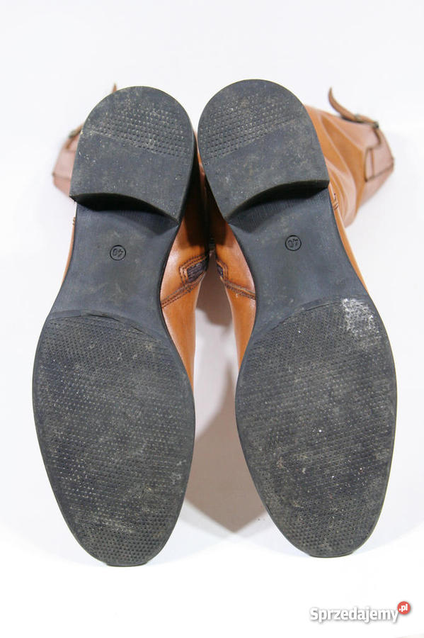 Kozaki skórzane włoskiej Cellini brązowy/beżowy Bielsko-Biała