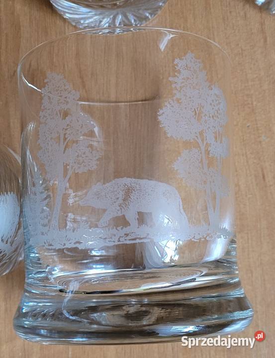 Szklanki do whisky prl motyw myśliwski plus Antyki, Sztuka, Kolekcje Katowice
