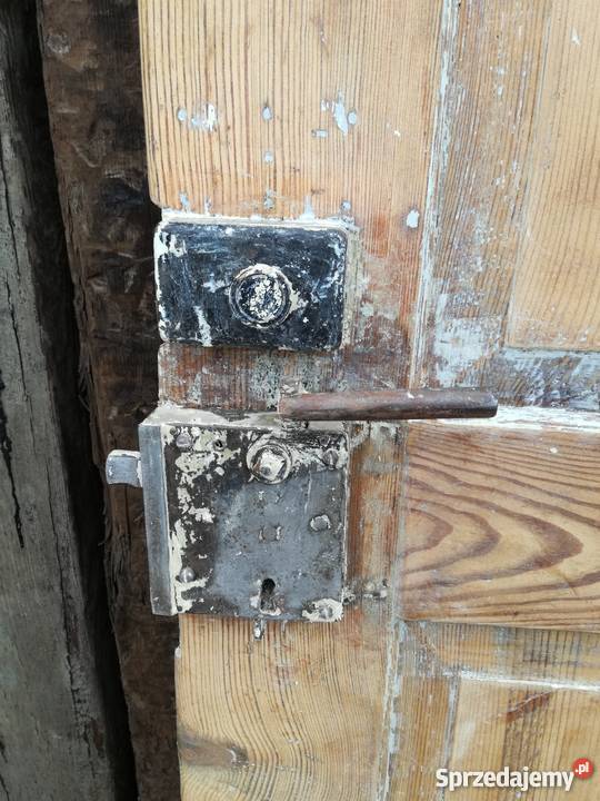 Stare oczyszczone drzwi drewniane wielkopolskie Jarocin