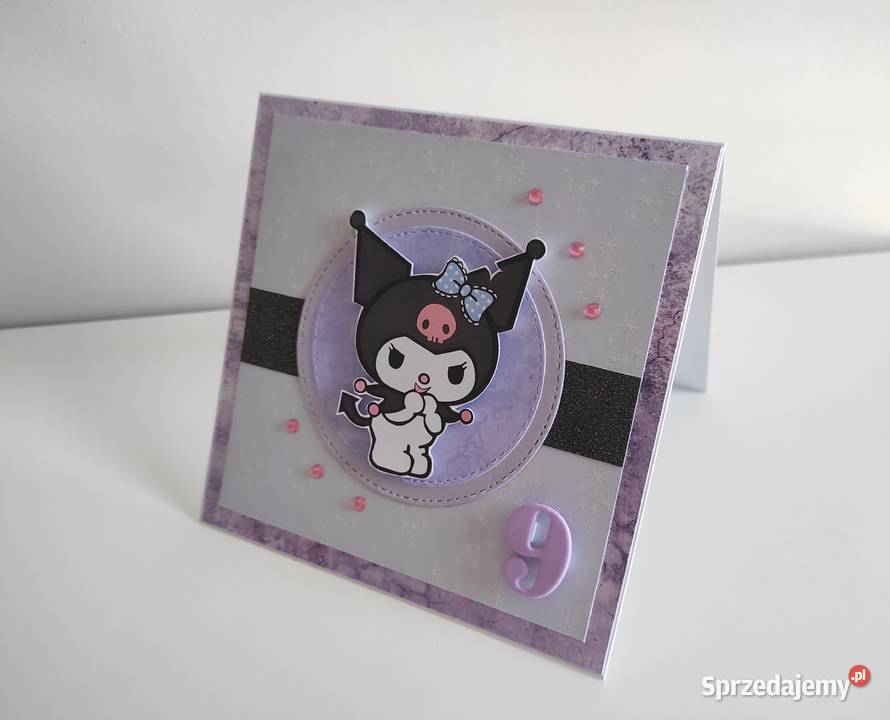 Kartka ręcznie robiona na urodziny Kuromi łódzkie Łódź sprzedam