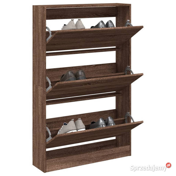 Szafka na buty brązowy dąb 80x21x1255 WM839930 Warszawa
