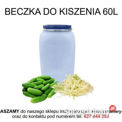 Okazja NOWE Beczki spożywce 60l do kiszenia łódzkie Walichnowy