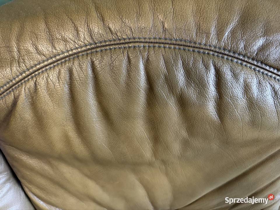 Sofa z czasów PRL skórzana lata 80 te 20 w antyk Częstochowa