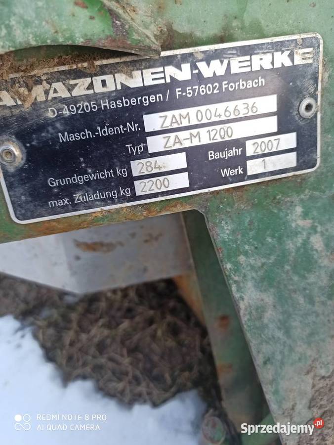 Rozsiewacz do nawozów amazone Amazone warmińsko-mazurskie Rokitnik