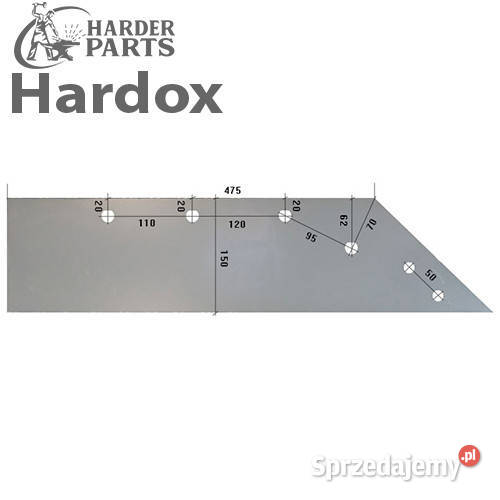 Lemiesz 300hektarów HARDOX KV09P części do pługa Suwałki