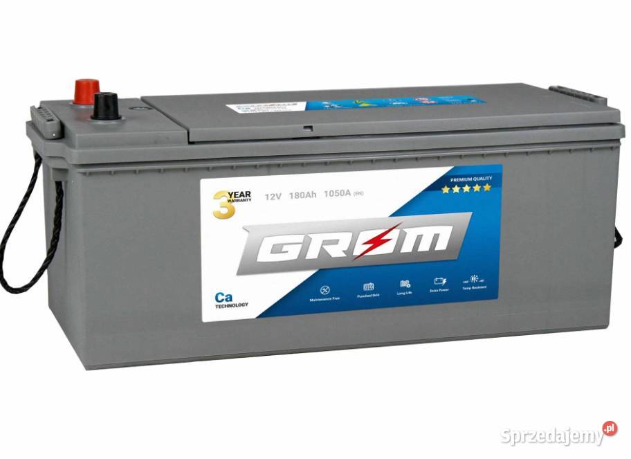 Akumulator GROM Premium 180Ah 1050A EN LEWY PLUS Kalisz