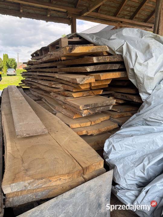Grube Brusy Dębowe 5 Materiał na stół loft Zamość