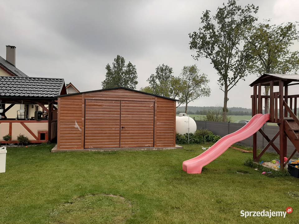 Grafitowy Garaż Blaszany Schowek Ogrodowy Garaże samodzielny Ostrowiec Świętokrzyski