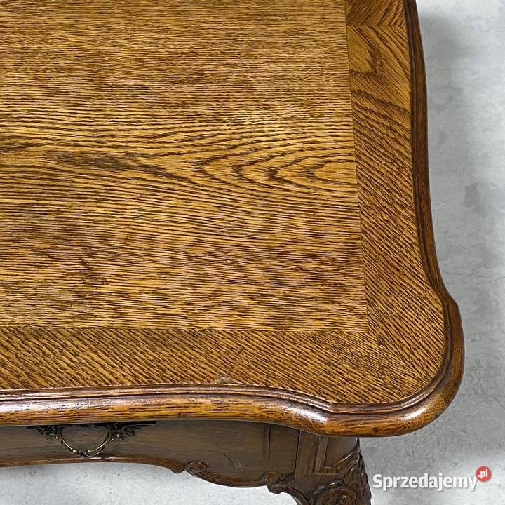 Stylowe biurko dębowe ludwikowskie początek XX Budno