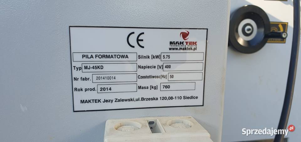 Piła formatowa z podcinakiem formatowka Maków Podhalański