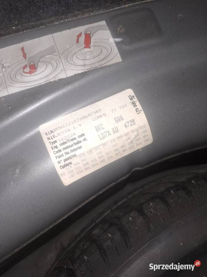 Drzwi tył prawa Vw jetta Małkinia Górna