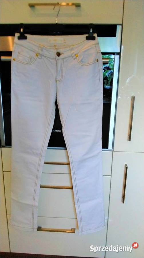 Spodnie Białe Jeans Damskie REDIAL Luxury Style Nowa Sól