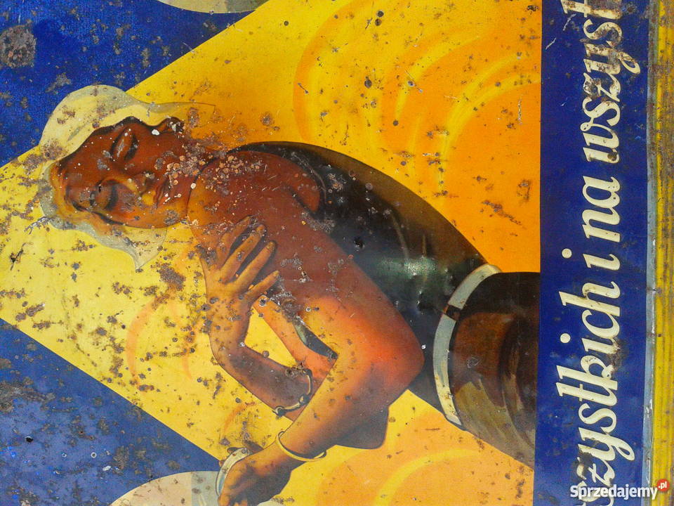 Stara przedwojenna reklama na blasze kremu nivea Antyki Bielsko-Biała