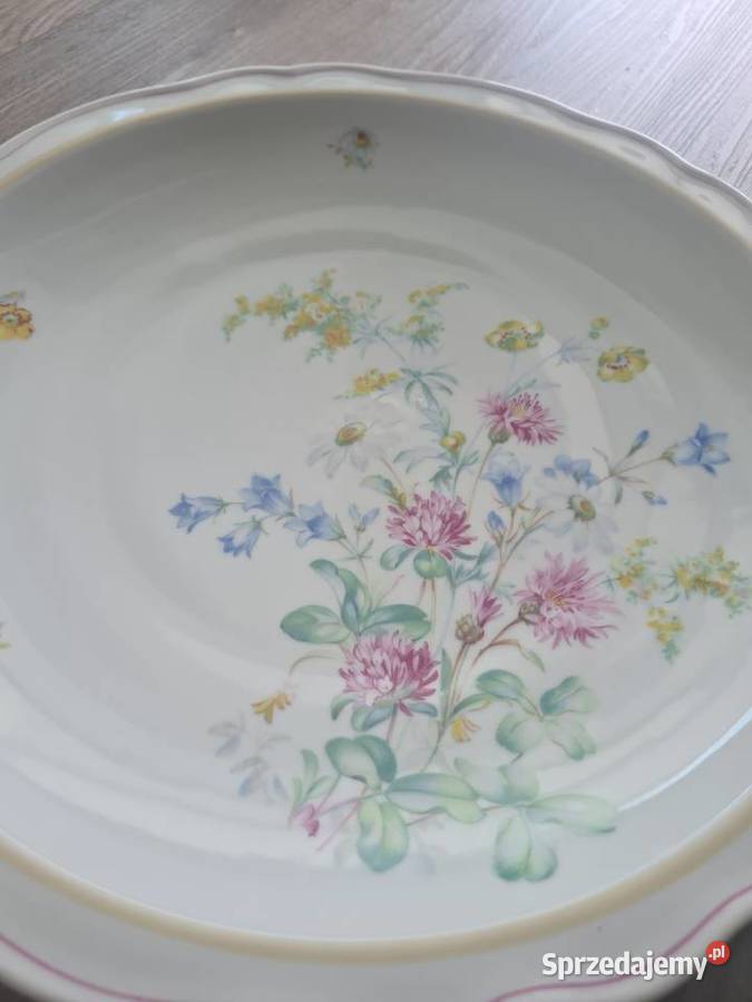 Weimar duża porcelanowa Patera w kwiaty Gorlice