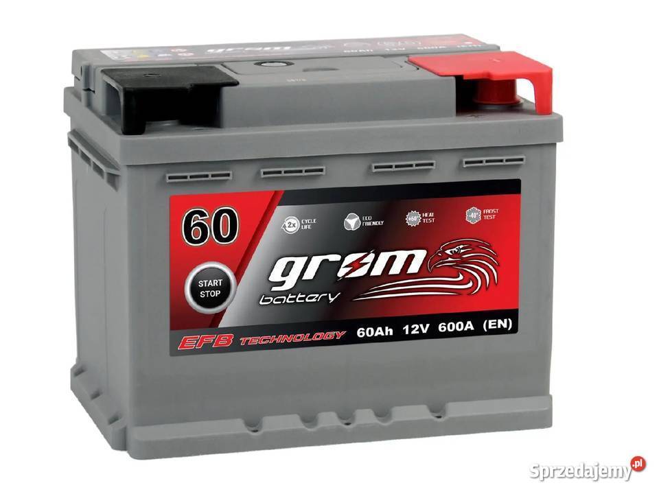 Akumulator GROM EFB STARTSTOP 60Ah 600A Prawy sprzedam