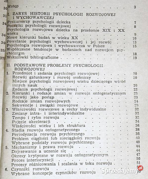 Psychologia rozwojowa M Przetacznik G Rok wydania 1985 lubelskie Chełm