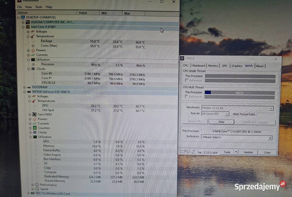 Zestaw Komputerowy do nauki pracy i gier Monitor