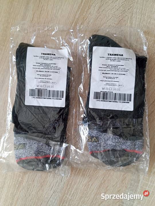 Nowe 2x skarpety sportowe czarne 3941 trawena sprzedam