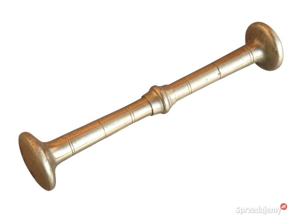 Stary mosiężny moździerz kuchenny sygnowany lata Cieszyn