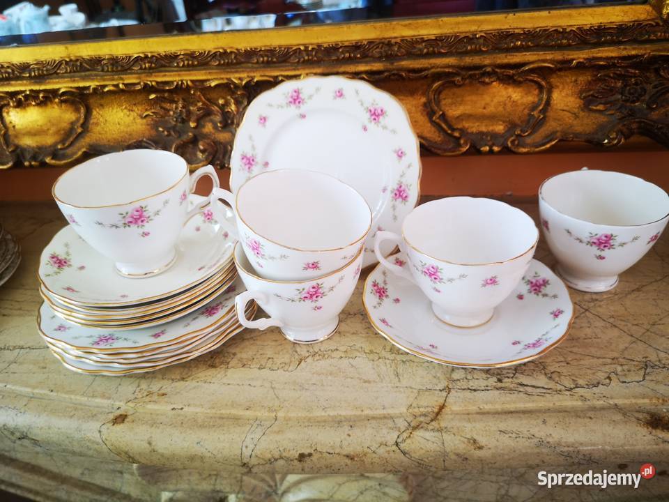 Filiżanka z talerzykiem deserowym Royal Osborne pomorskie Gdańsk