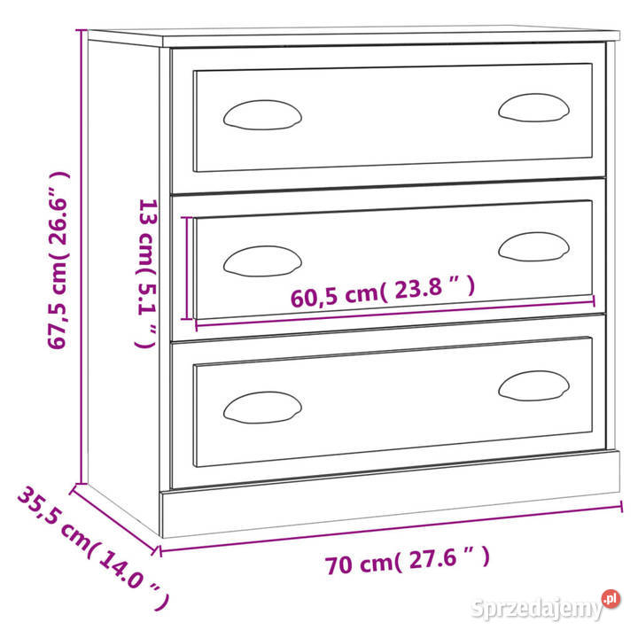 Szafka szary dąb sonoma 70x355x675 WM816230 mazowieckie Warszawa
