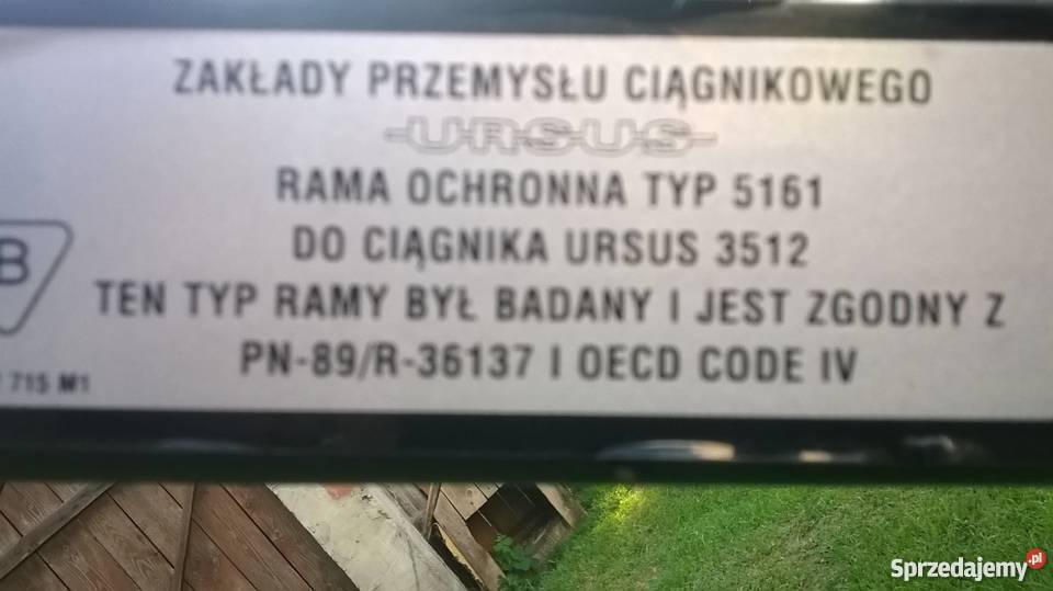 kabina rama ochronna ursus 3512 Ursus Części zamienne Rakówka