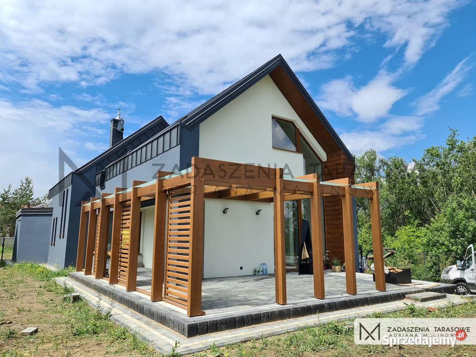 Zadaszenie tarasowe nowoczesna stodoła Sieradz