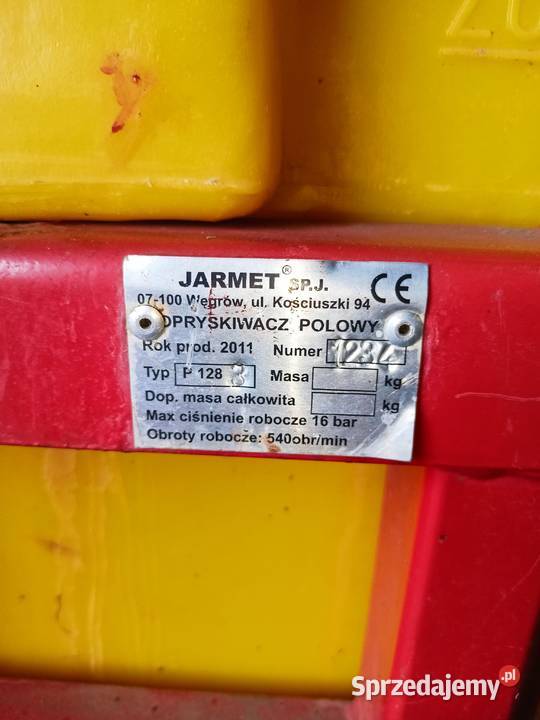 Opryskiwacz JarMet p128 wielkopolskie Konin