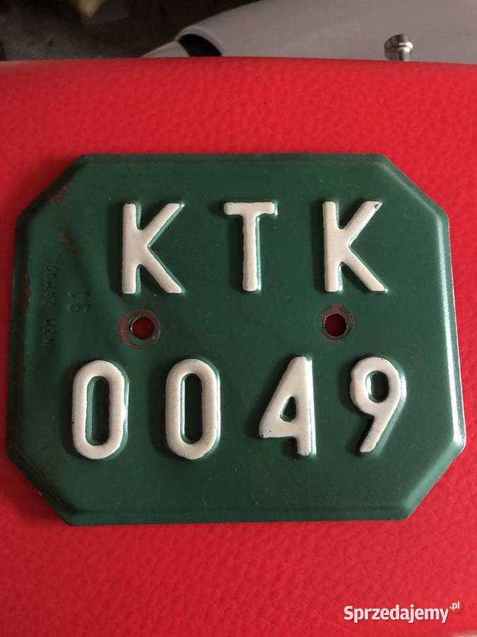 Motorynka tablica rejestracyjna stan Pozostałe śląskie Sosnowiec sprzedam