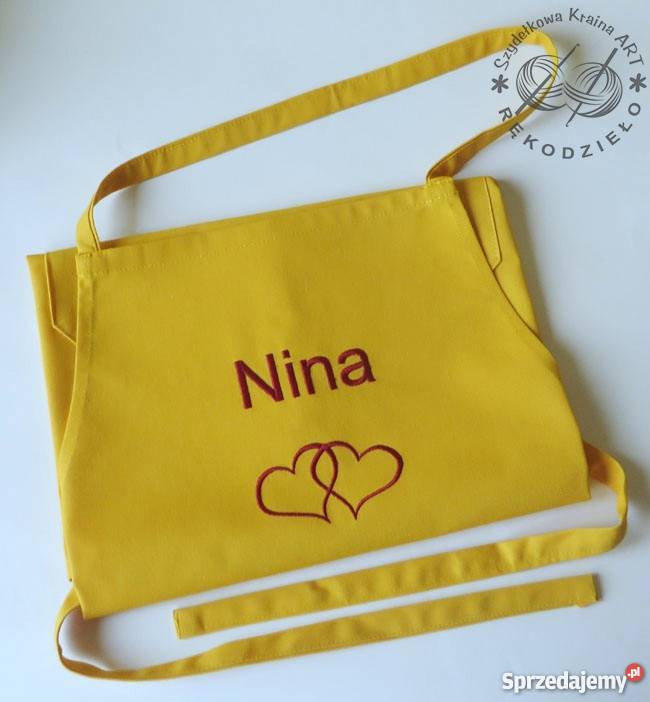 Fartuch z HAFTEM imieniem PREZENT na DZIEŃ BABCI Toruń