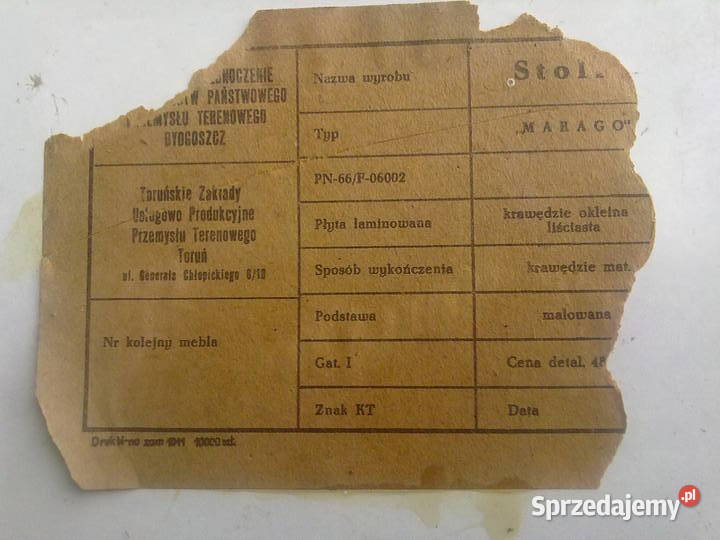 Stary stolik z PRL Aleksandrów Łódzki