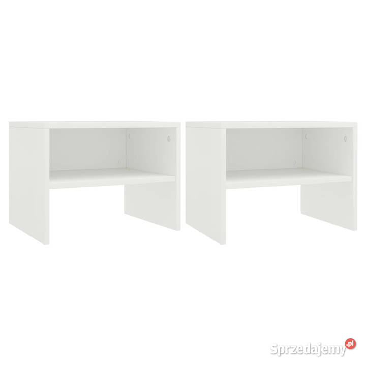 Szafki nocne 2 białe 40x30x30 materiał Warszawa