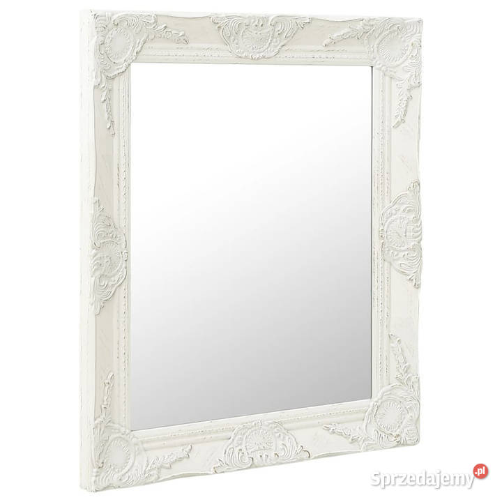 Lustro ścienne w stylu barokowym 50x60 białe Warszawa