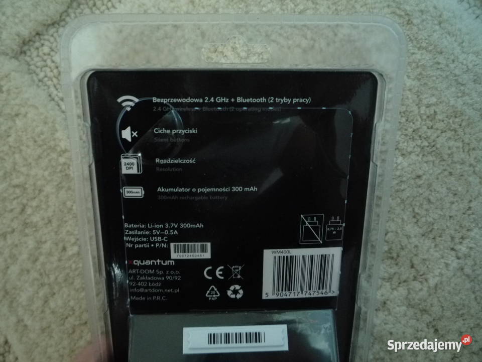 Nowa Myszka bezprzewodowa XQUANTUM WM400L zachodniopomorskie Szczecin