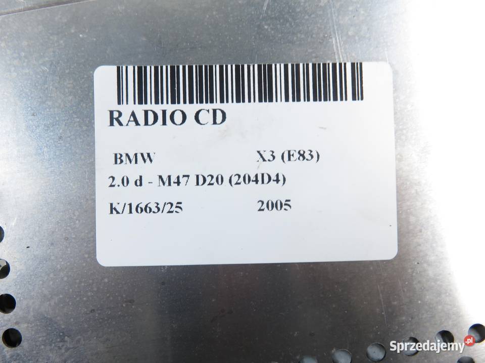 RADIO BMW X3 E83 4154936 małopolskie sprzedam