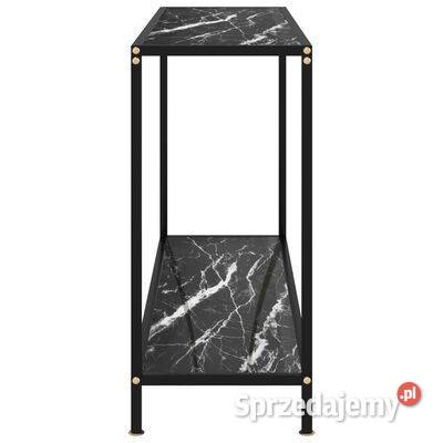vidaXL Stolik konsolowy czarny 120x35x75 szkło Warszawa