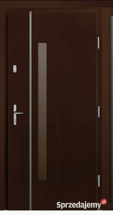 DRZWI DREWNIANE KALIPSO 90L ORZECH NOWE Drzwi zewnętrzne Łask