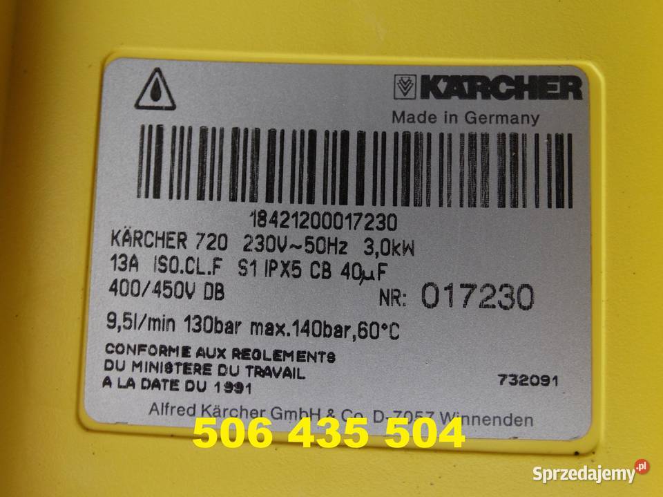 Myjka Ciśnieniowa Karcher 720 Radom