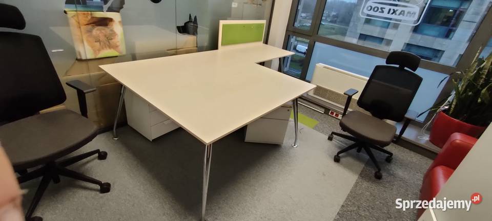 Biurko stół 140x140 dostawka chromowane nogi Warszawa sprzedam