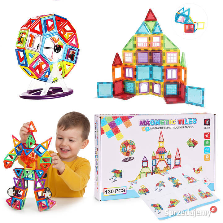 Klocki magnetyczne konstrukcyjne domek autko Klocki