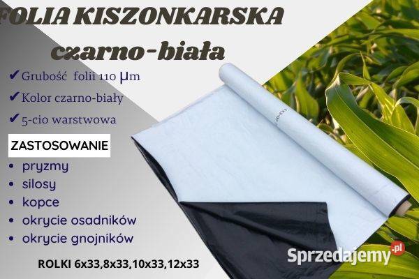 Folia 10x33 czarnobiała na prymykiszonkisilosy Raszków