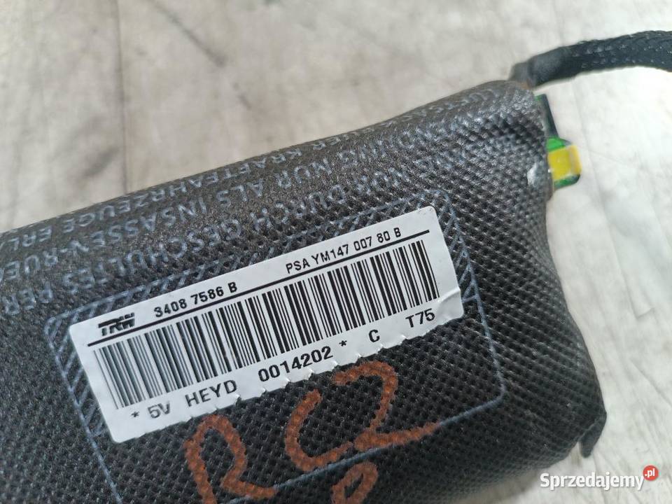 AIRBAG FOTELA LEWEGO PEUGEOT RCZ YM14700780