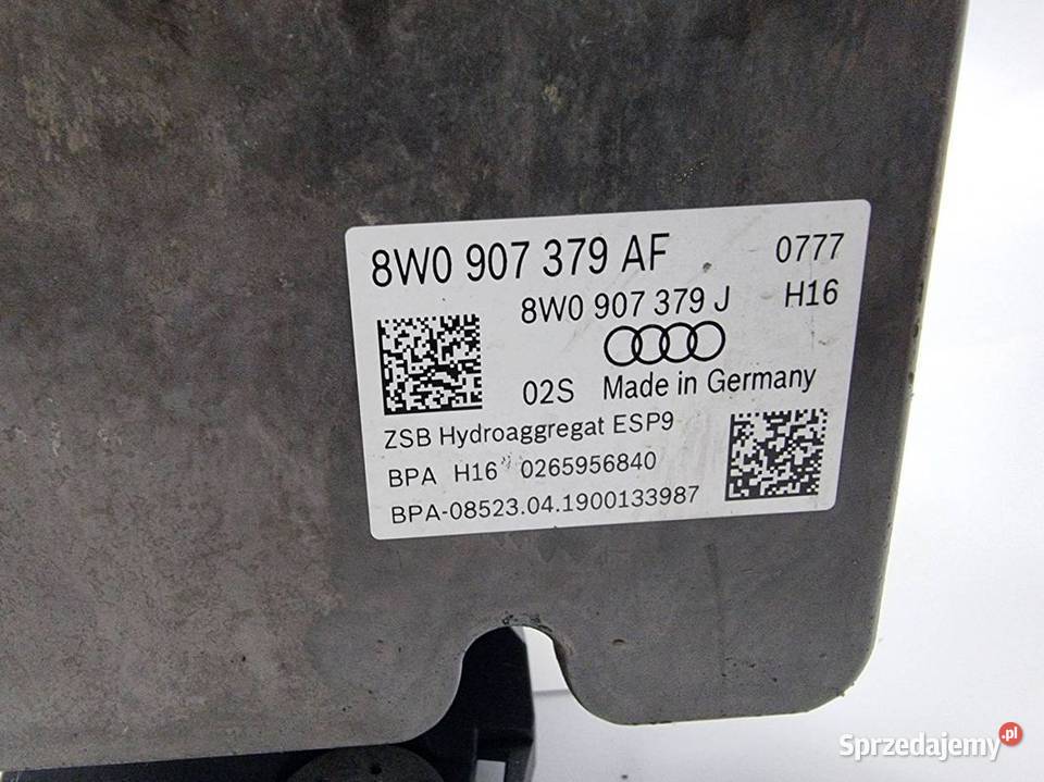 POMPA ABS HAMULCOWA AUDI A4 B9 8W0907379AF osobowe Lipno