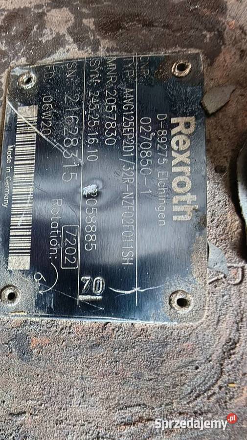 Pompa Hydrauliczna Rexroth A4VG125EP2D1 świętokrzyskie Staszów