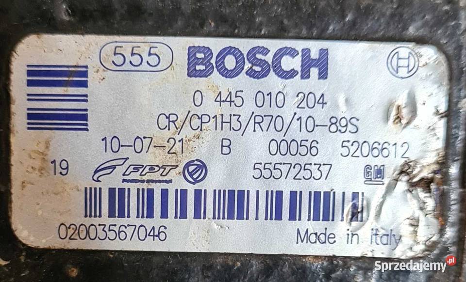 Pompa Wtryskowa OPEL FIAT 13CDTI 0445010204 Części Suchedniów