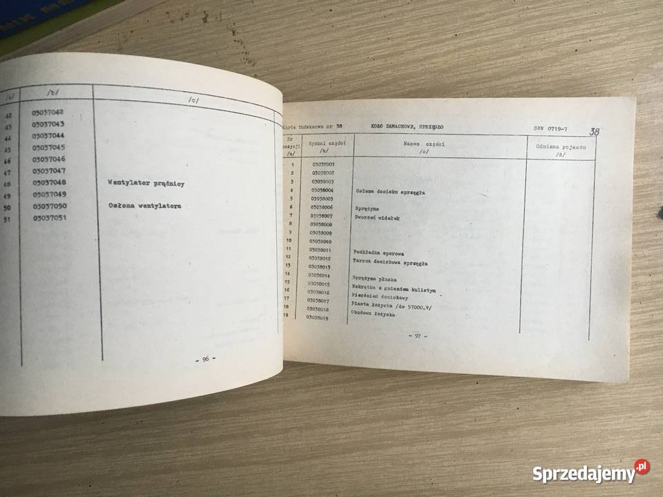 Katalog Części Tatra 148 Oryginalny Indeks