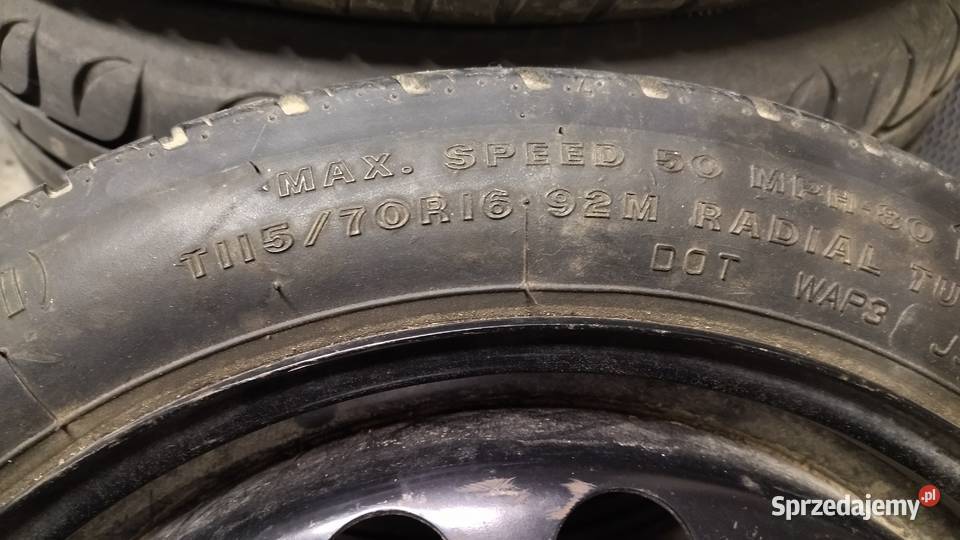Koło dojazdowe 5x110 16 651 Opel Astra H Vectra kujawsko-pomorskie Radzyń Chełmiński