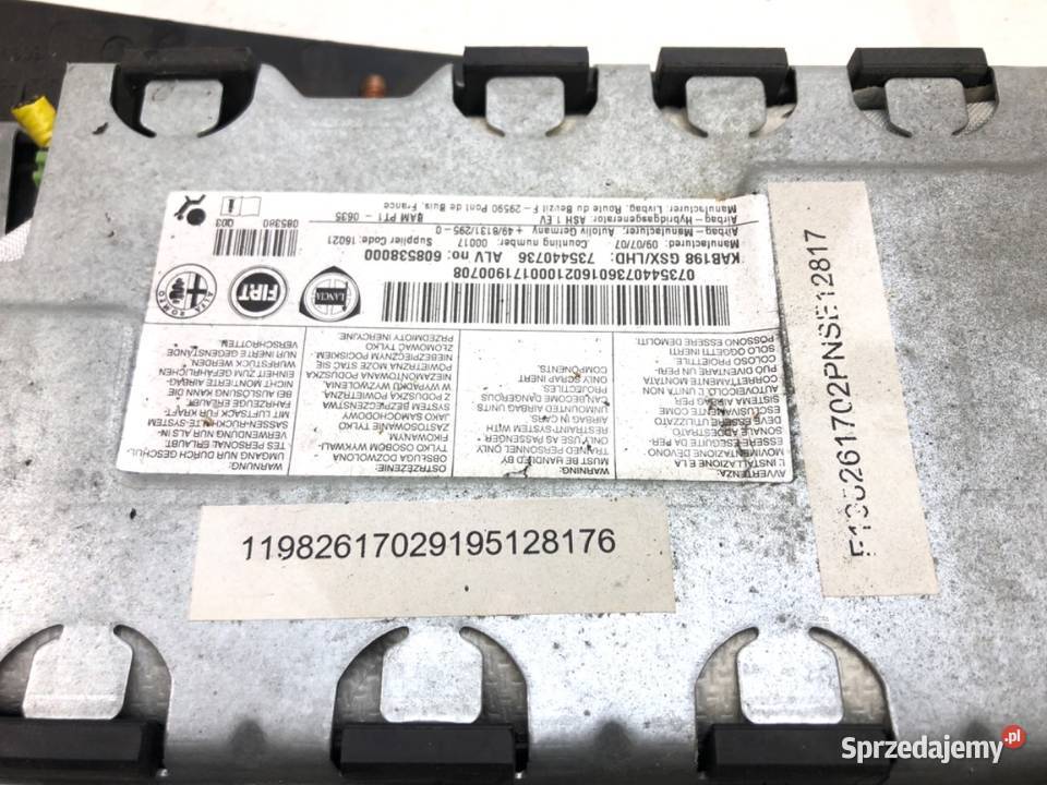 PODUSZKA POWIETRZNA KOLANOWA FIAT BRAVO II osobowe