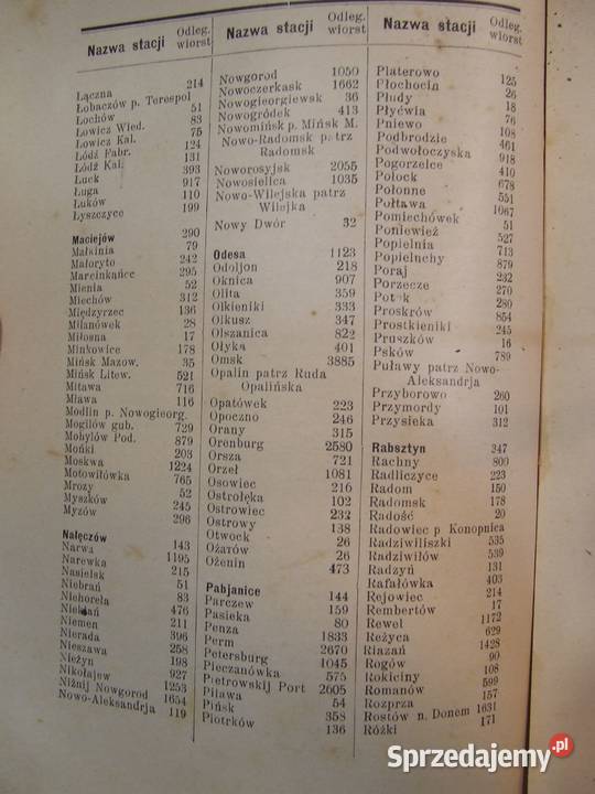 Przedwojenny informator 1910 taryfy ceny biletów Czeladź