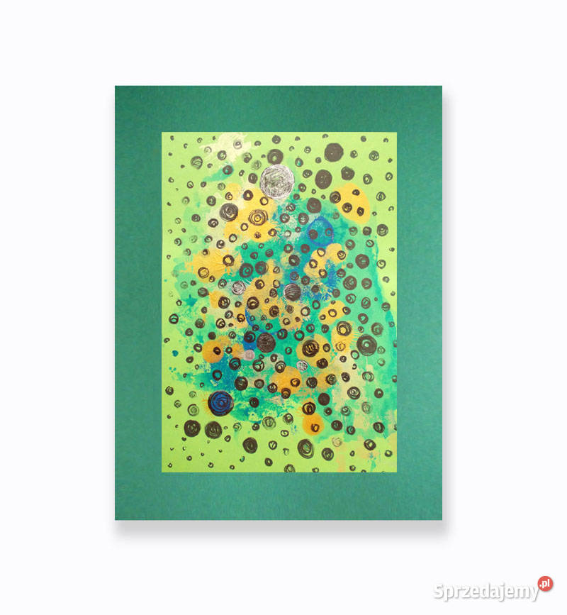 zielona abstrakcja złota abstrakcja minimalizm odcienie zieleni